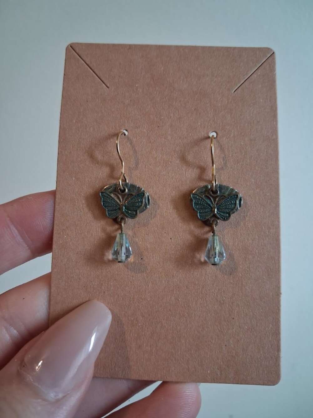 Dainty Butterfly dangle earrings